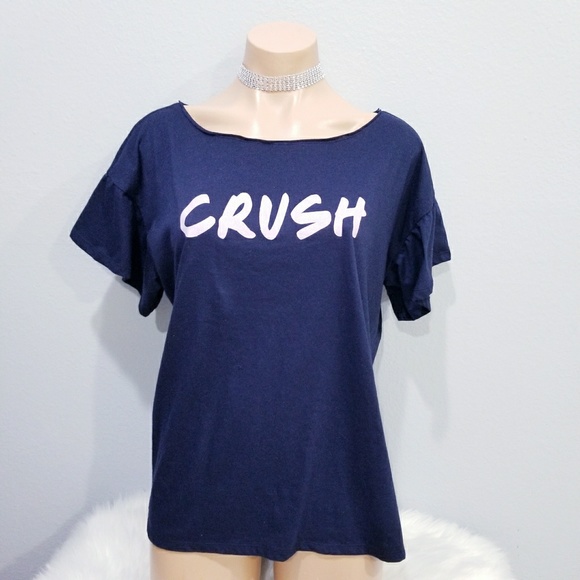 Victoria's Secret Tops - New Victoria's Secret CRUSH ruffle t shirt top L